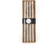 Housevitamin Swirl kaarsen grijs 30 cm set van 4
