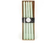 Housevitamin Swirl kaarsen mintgroen 30 cm set van 4