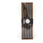 Housevitamin Swirl kaarsen zwart 30 cm set van 4