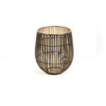 Housevitamin waxinehouder zwart/goud