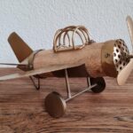 Houten vliegtuig 26cm