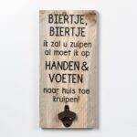 Tekstbord met opener 20x40cm