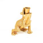 Housevitamin kikkerprins kaarsenhouder goud