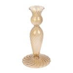 PT Living kandelaar swirl glas sand brown